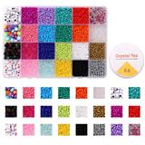 OBL10400897 - 3mm米珠+字母珠+线(24格)