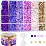 OBL10400902 - 6mm金珠+软陶+隔珠+线24格