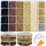 OBL10400904 - 6mm金珠+软陶+隔珠+线24格