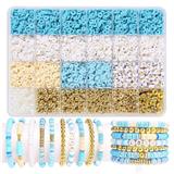 OBL10400921 - 4/6mm金珠/珍珠+字母珠+隔珠+软陶片+线 24格