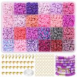 OBL10400922 - 软陶片+龙虾扣包扣圈+线 24格