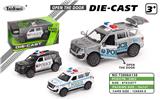 OBL10401061 - 1：32 途乐警车合金车 三开车门 回力