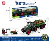 OBL10401125 - 惯性农夫车头+木条拖板后斗