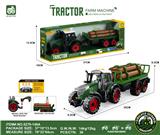 OBL10401127 - 灯光音效,惯性农夫车头+木条拖板后斗