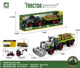 OBL10401152 - 灯光音效,惯性带夹农夫车头+木条拖板后斗