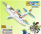 OBL10402004 - 玩具总动员拼装电动充电飞行飞机双层滑翔机（带灯）