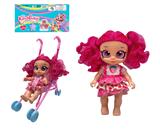 OBL10402339 - 高档1比1 14寸玻璃眼珠头全搪胶肯迪娃娃带主题灯光音乐  带梳子