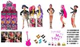 OBL10402343 - K-POP 猎魔女团动画版11.5寸19关节实身带七彩灯光主题曲鲁米佐伊米cospiay朋克芭比带金貂卡片一张带摇滚吉他带发夹带手提包3款9PC混装