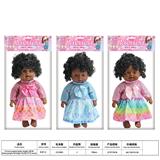 OBL10403763 - 【Beiweiwei】14寸30厘米5关节 空身3D真眼弯脚黑人表情花裙子肥童娃娃+四声IC（AG13*2） 三款混装