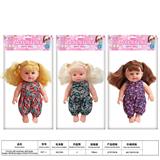 OBL10403775 - 【Beiweiwei】14寸30厘米5关节 搪胶身3D真眼弯脚花衣服表情肥童娃娃+四声IC（AG13*2） 三款混装