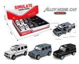 OBL10408601 - 惯性1：32合金车奔驰大G，3粒纽扣电池（LR44）包电电灯光声音