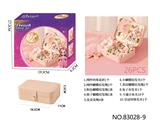 OBL10410271 - A款少女粉简约首饰盒套装(26件套)