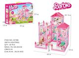 OBL10411766 - DIY益智拼装积木芭比娃娃别墅7间432PCS（带灯AG13*3）