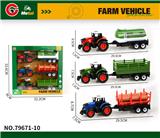 OBL10414053 - 3只装合金回力农夫车