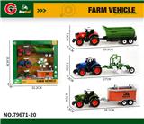 OBL10414054 - 3只装合金回力农夫车