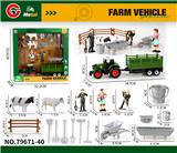 OBL10414056 - 合金回力农夫车套装