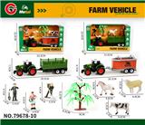 OBL10414073 - 合金回力农夫车套装