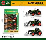 OBL10414076 - 3只装合金回力农夫车