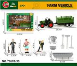 OBL10414099 - 合金回力农夫车套装