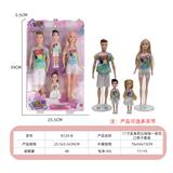 OBL10414149 - 11寸实身芭比娃娃一家四口亲子套装