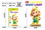 OBL10414162 - 新款卡通发光小夜灯-小猴