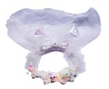 OBL10415970 - 普通头饰加双层纱加5朵珠花