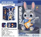 OBL10416336 - 电动万向弹吉他灯光音乐兔子朱迪(3粒1.5VAA电池,无包)