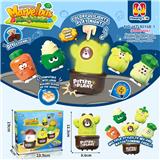 OBL10418218 - 果蔬类按压车
（一个花盆通用五个不同款主体）
大葱头+茄子+胡萝卜+竹笋+仙人掌 
按压滑行车
按压车 卡通车按压滑行
压力车 按压萌趣车
DIY积木底座拆卸
（七彩渐变灯光版）
（产品采用UV工艺）