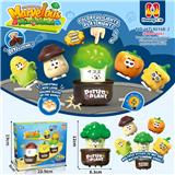 OBL10418219 - 果蔬类按压车
（一个花盆通用五个不同款主体）
西红柿+蘑菇+西兰花+玉米+彩椒
按压滑行车
按压车 卡通车按压滑行
压力车 按压萌趣车
DIY积木底座拆卸
（七彩渐变灯光版）
（产品采用UV工艺）