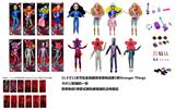 OBL10420307 - 高端真眼珠11.5寸11关节实身主题怪奇物语第5季Stranger  Thing真人版芭比带金貂卡片一张带怪奇物语主题套件8款混装