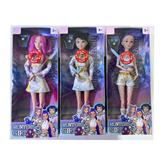 OBL10420528 - K-POP 猎魔女团真人版11.5寸12关节实身带七彩灯光主题曲Rumi鲁米打歌芭比带武器3款混装