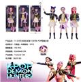 OBL10420550 - K-POP 猎魔女团真人版11.5寸12关节实身带七彩灯光主题曲Rumi鲁米打歌芭比带吉他3款混装