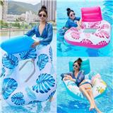 OBL10421930 - 140*115#单人靠背网纱充气躺椅