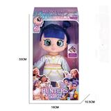 OBL10423020 - 13寸5关节摇头PVC搪胶5D眼睛娃娃胖童K-POP猎魔女团娃娃带灯光音乐带兵器