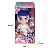 OBL10423026 - 10寸5关节摇头PVC搪胶5D眼睛娃娃胖童K-POP猎魔女团娃娃带灯光音乐带兵器