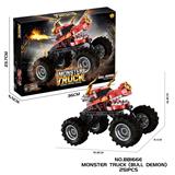 OBL10423405 - 跨境电商DIY拼装积木 回力怪兽牛魔大脚车(带避震器)