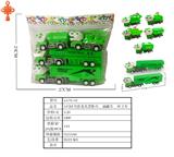 OBL10424672 - 4只回力恐龙头货柜车油罐车环卫车