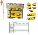 OBL10424676 - 4只回力恐龙头货柜车油罐车工程车