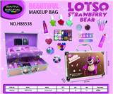 OBL10427781 - 跨境草莓熊双层精美化妆品大礼盒箱（小铝箱）