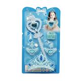 OBL10427897 - 高档PVC料配件实色尖三点皇冠+实色手杖+饰品多色随机