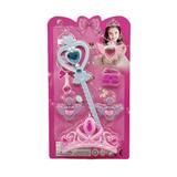 OBL10427898 - 高档PVC料配件实色尖三点皇冠+实色手杖+饰品多色随机