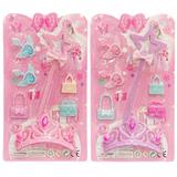 OBL10427920 - 高档PVC料配件实色五星手杖+尖三点皇冠饰品套随机色