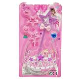 OBL10427927 - 高档PVC料配件电镀五星皇冠饰品套随机色