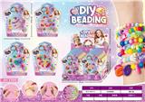OBL10428224 - DIY主题串珠饰品女孩益智玩具（4款混装展示盒20PCS一盒）