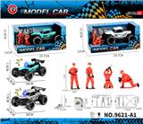 OBL10430598 - 灯光声音惯性骨架越野车+维修工人+工具