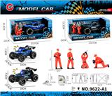 OBL10430600 - 灯光声音惯性骨架越野车+维修工人+工具