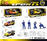 OBL10430660 - 灯光声音惯性3DUV印骨架跑车+维修工+工具