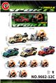 OBL10430668 - 灯光声音回力涂鸦骨架跑车载滑行工程车