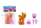 OBL10432852 - 高档搪胶飞马带手提包、帽子、梳子、镜子配件（多色混装）