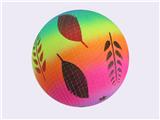 OBL10433477 - 9-INCH LEAF RAINBOW BALL